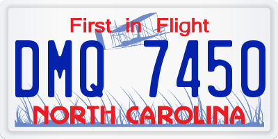 NC license plate DMQ7450