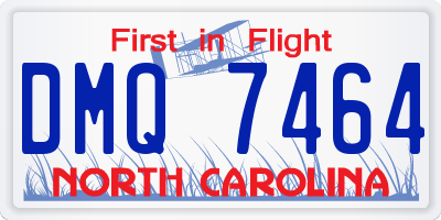 NC license plate DMQ7464