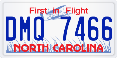 NC license plate DMQ7466
