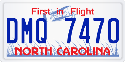 NC license plate DMQ7470