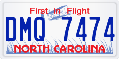 NC license plate DMQ7474