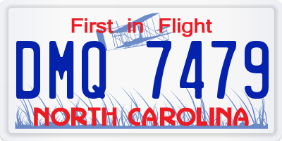 NC license plate DMQ7479