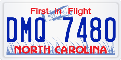 NC license plate DMQ7480