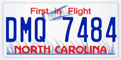 NC license plate DMQ7484