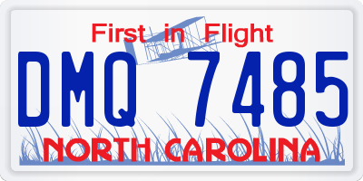 NC license plate DMQ7485