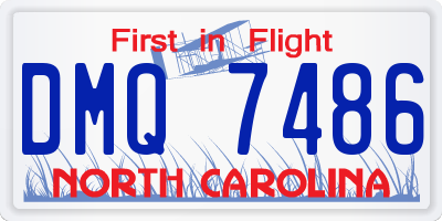 NC license plate DMQ7486