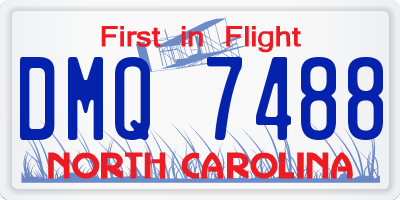 NC license plate DMQ7488