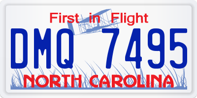 NC license plate DMQ7495
