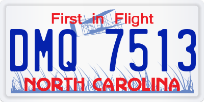 NC license plate DMQ7513