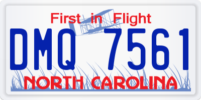 NC license plate DMQ7561