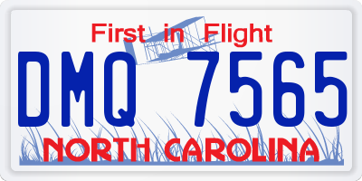 NC license plate DMQ7565