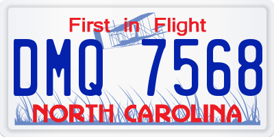 NC license plate DMQ7568