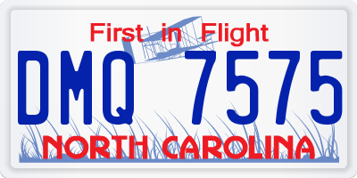 NC license plate DMQ7575