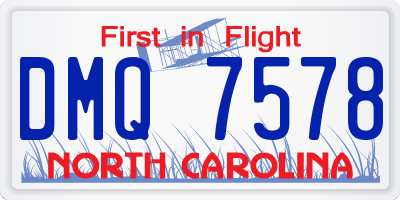 NC license plate DMQ7578