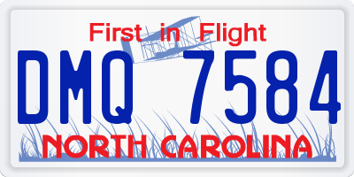NC license plate DMQ7584