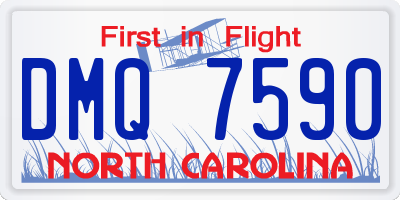 NC license plate DMQ7590