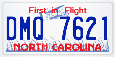 NC license plate DMQ7621