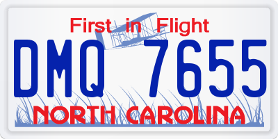 NC license plate DMQ7655