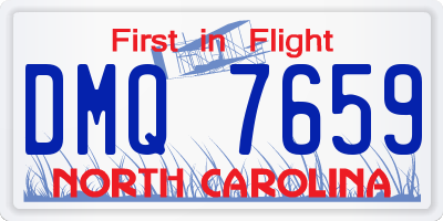 NC license plate DMQ7659