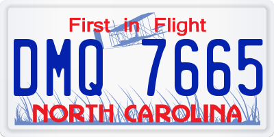 NC license plate DMQ7665