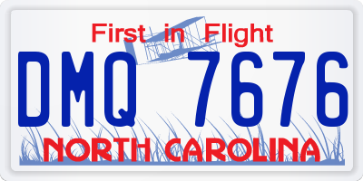 NC license plate DMQ7676