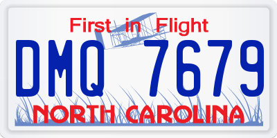 NC license plate DMQ7679