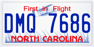 NC license plate DMQ7686