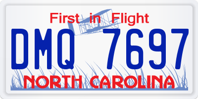 NC license plate DMQ7697