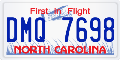 NC license plate DMQ7698