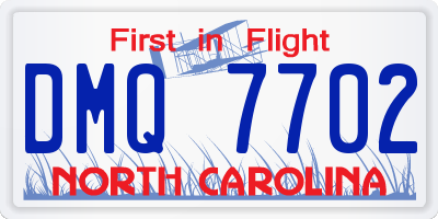NC license plate DMQ7702