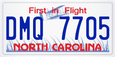 NC license plate DMQ7705