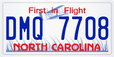 NC license plate DMQ7708