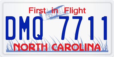 NC license plate DMQ7711