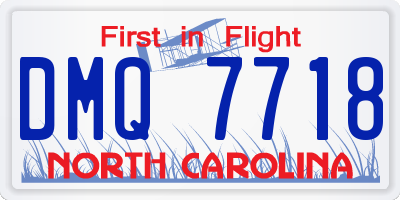 NC license plate DMQ7718