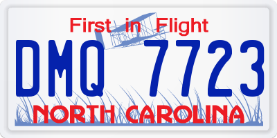 NC license plate DMQ7723