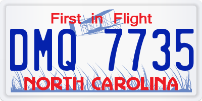 NC license plate DMQ7735