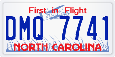 NC license plate DMQ7741