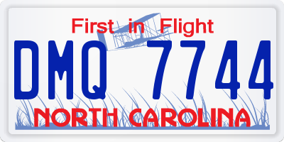 NC license plate DMQ7744
