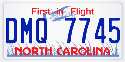 NC license plate DMQ7745