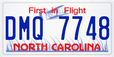NC license plate DMQ7748