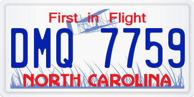 NC license plate DMQ7759