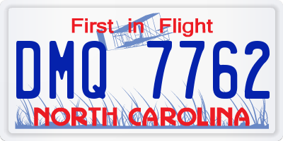 NC license plate DMQ7762