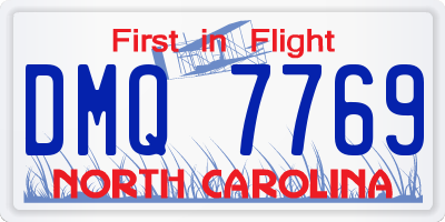NC license plate DMQ7769