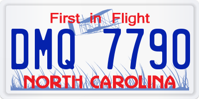 NC license plate DMQ7790