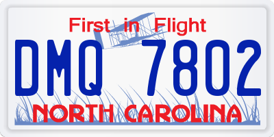 NC license plate DMQ7802