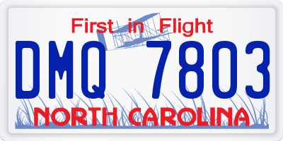 NC license plate DMQ7803