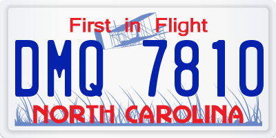 NC license plate DMQ7810