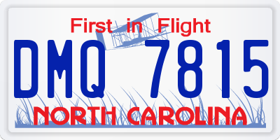 NC license plate DMQ7815