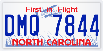 NC license plate DMQ7844