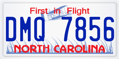 NC license plate DMQ7856